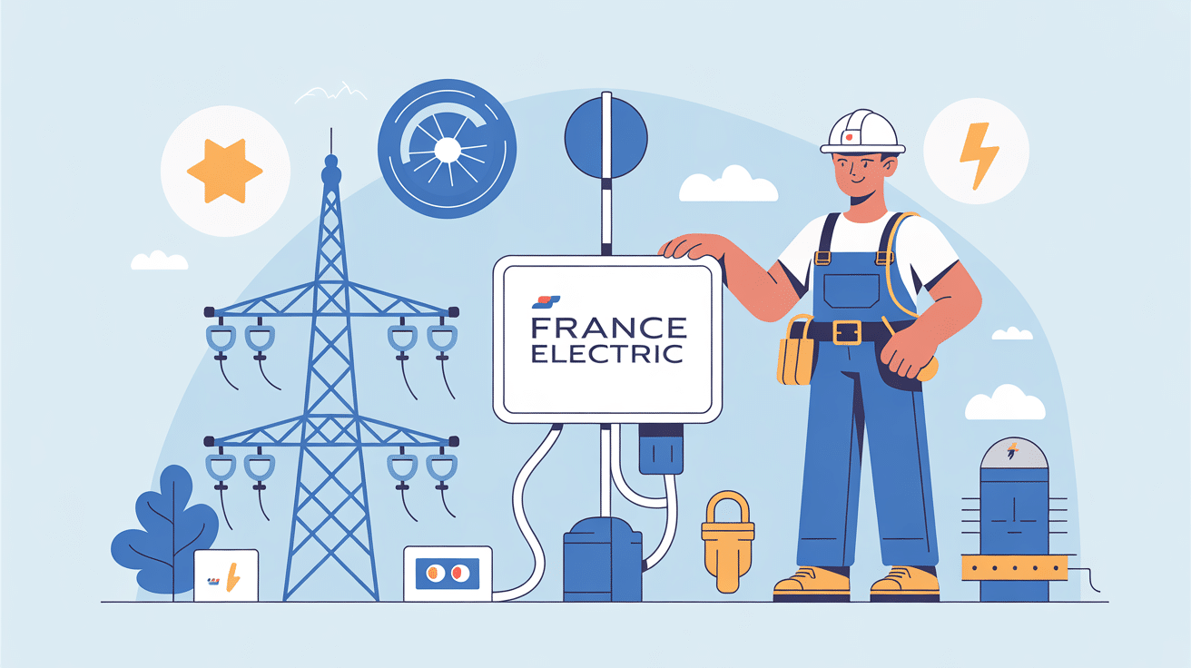 france electric illustration fiabilité électricien réseau France