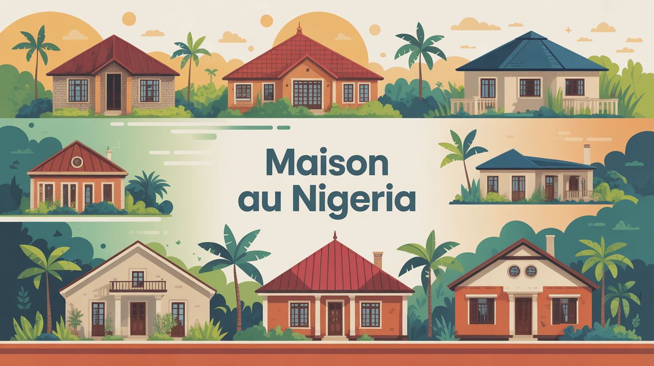 illustration nigeria maison styles architecturaux