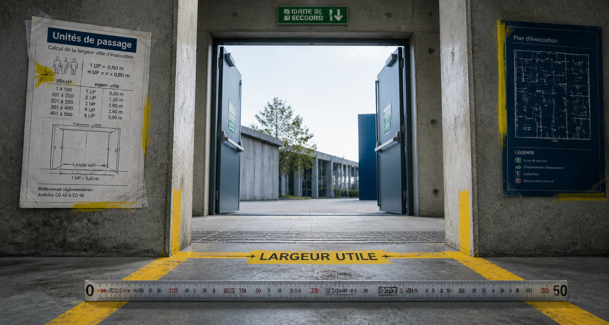 erp unité de passage mesure largeur porte