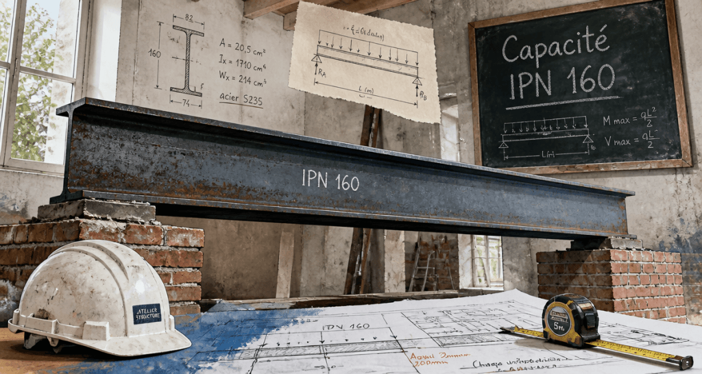 quel poids peut supporter un ipn de 160 en rénovation