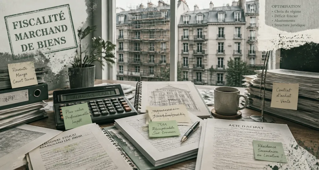 marchand de bien fiscalité table documents