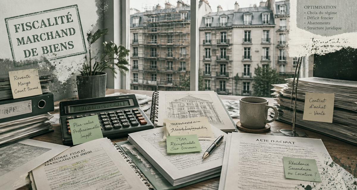 marchand de bien fiscalité table documents