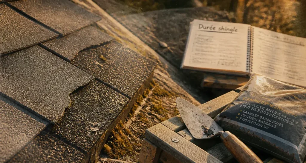 Toiture en shingle durée de vie : bardeaux gondolés et fissures
