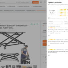 Wózek nożycowy na kółkach, stalowy, z regulacją wysokości, na czterech kółkach obrotowych - ogrodzenie Metal-Serwis Obrzycko.
