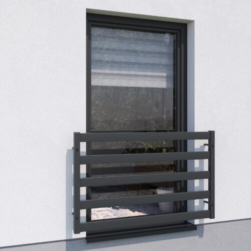 Przedstawiamy nowoczesną, solidną balustradę na balkon francuski wykonana ze stali nierdzewnej - Metal-Serwis Obrzycko.