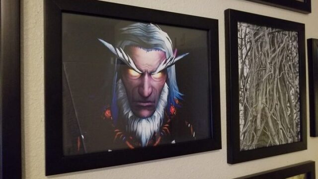 Finally, I got the portrait of my main framed and hung.