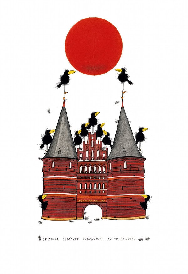 KD-906_ORIGINAL-LÜBECKER-RABENVÖGEL-AM-HOLSTENTOR