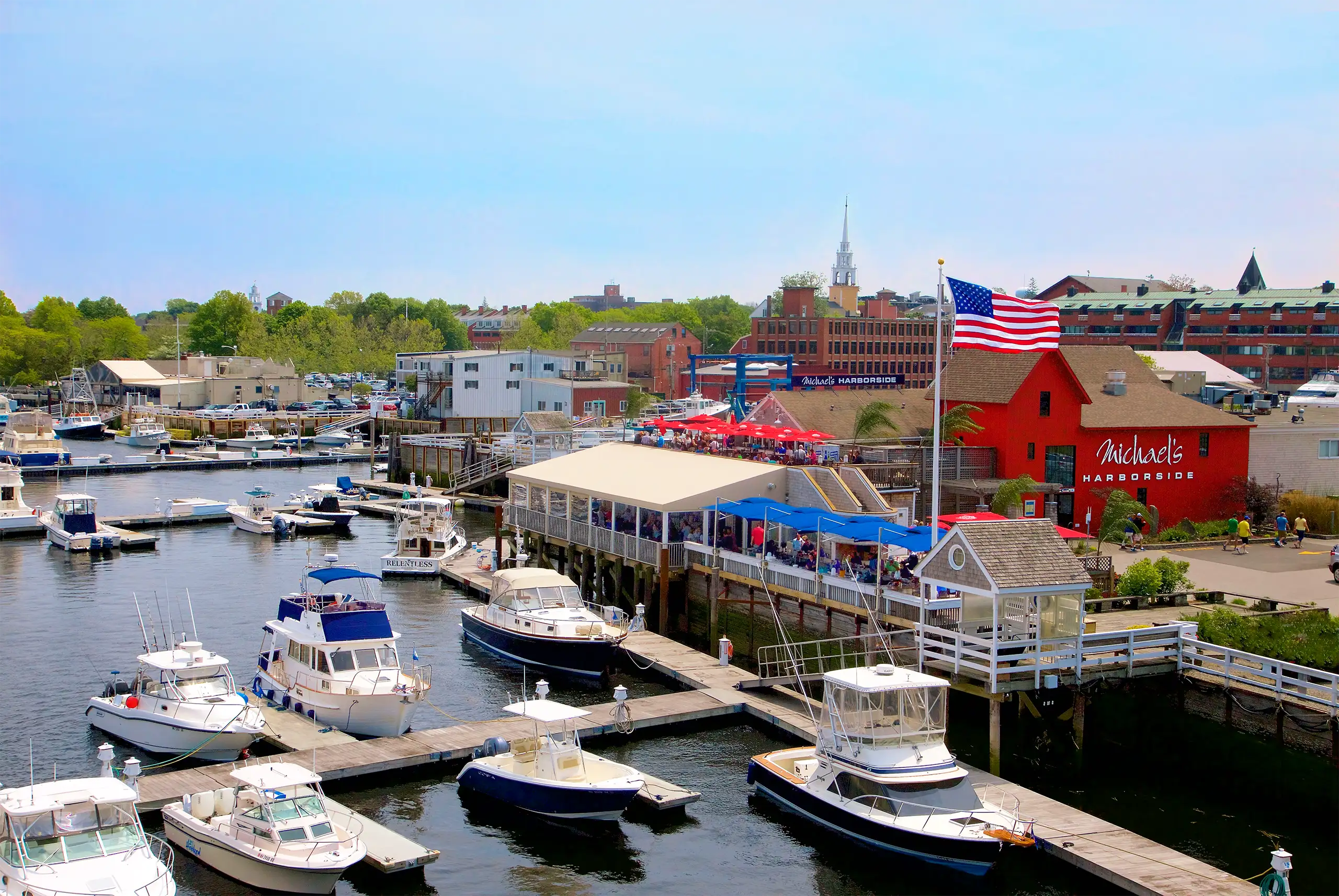 Michael's Harborside from above