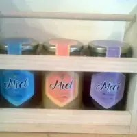 Assortiments de 3 miels de 500g du Jura avec jolie boite en bois