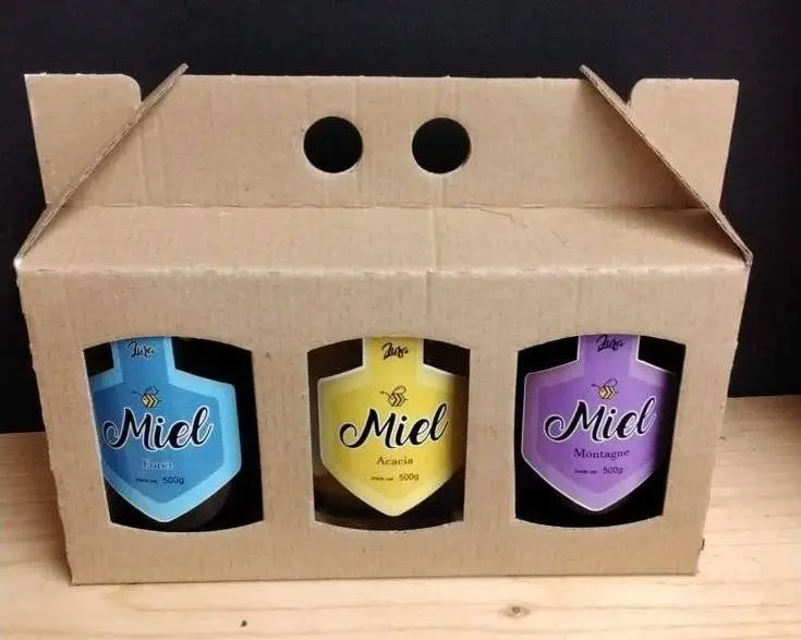 Carton de trois miel de votre choix de 500g