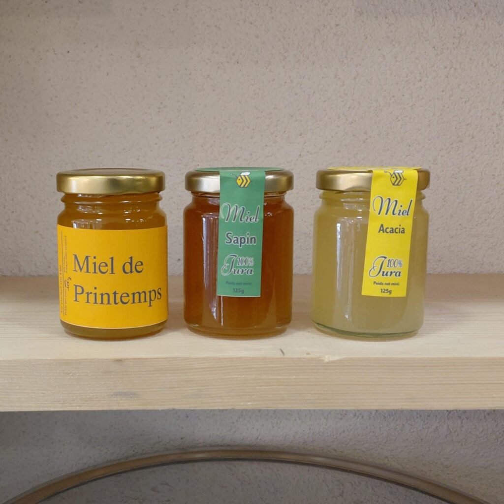 Coffret Trio Miels Acacia – Printemps – Sapin (125 g)