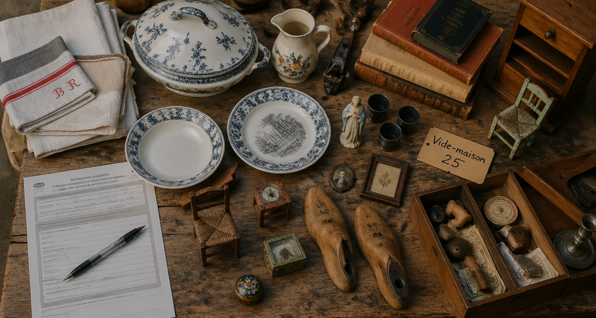 vide maison 25 table objets anciens