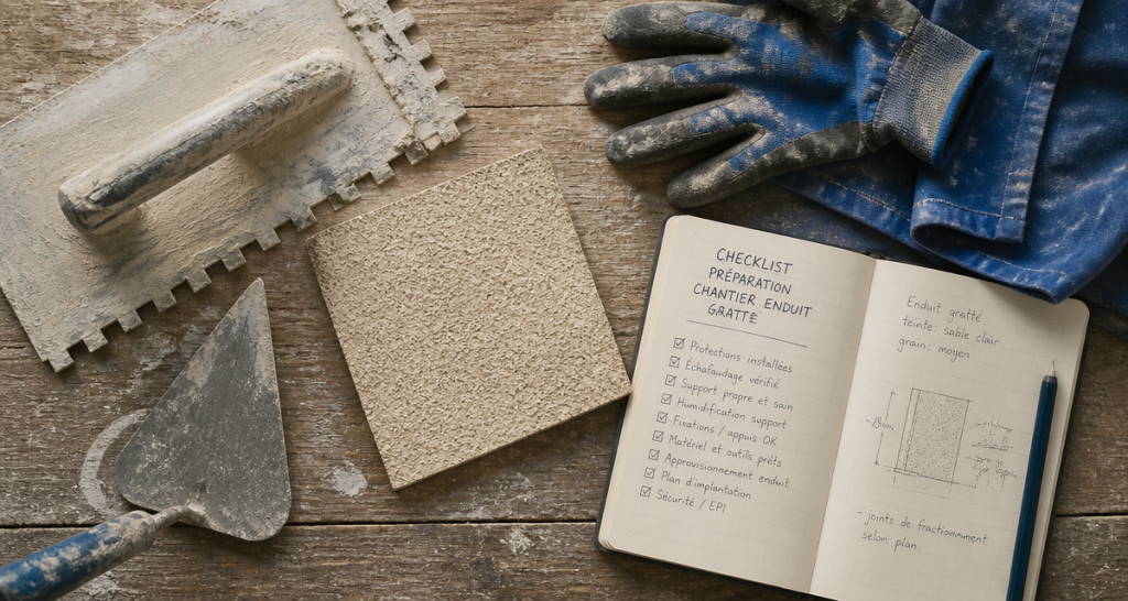 outils et checklist enduit gratte