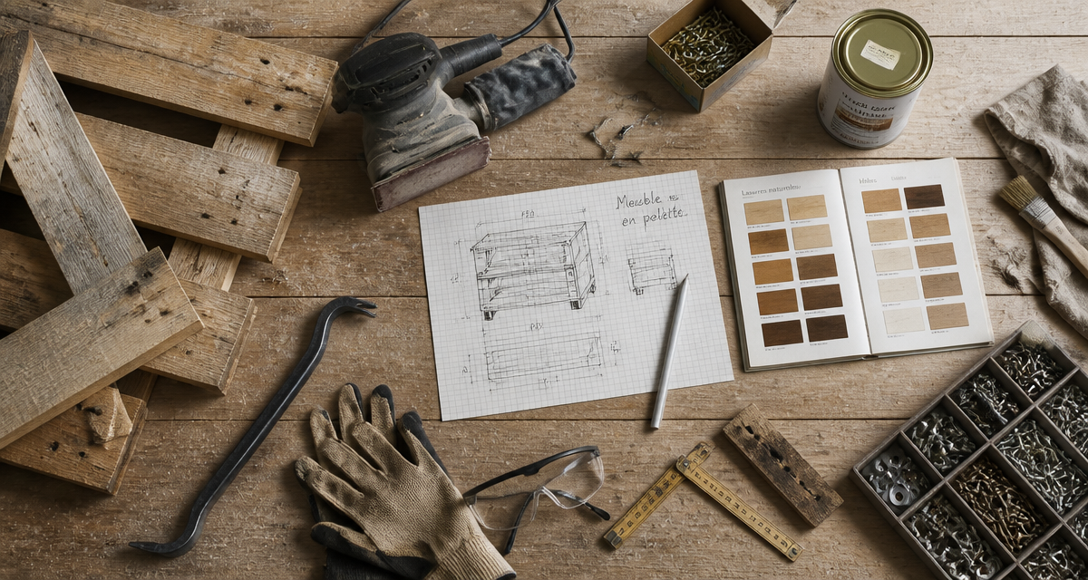 fabriquer meuble palette outils atelier