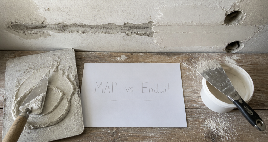 MAP enduit de rebouchage outils mur