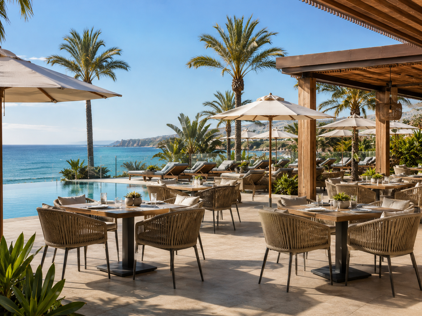 Hotel and resort outdoor dining furniture