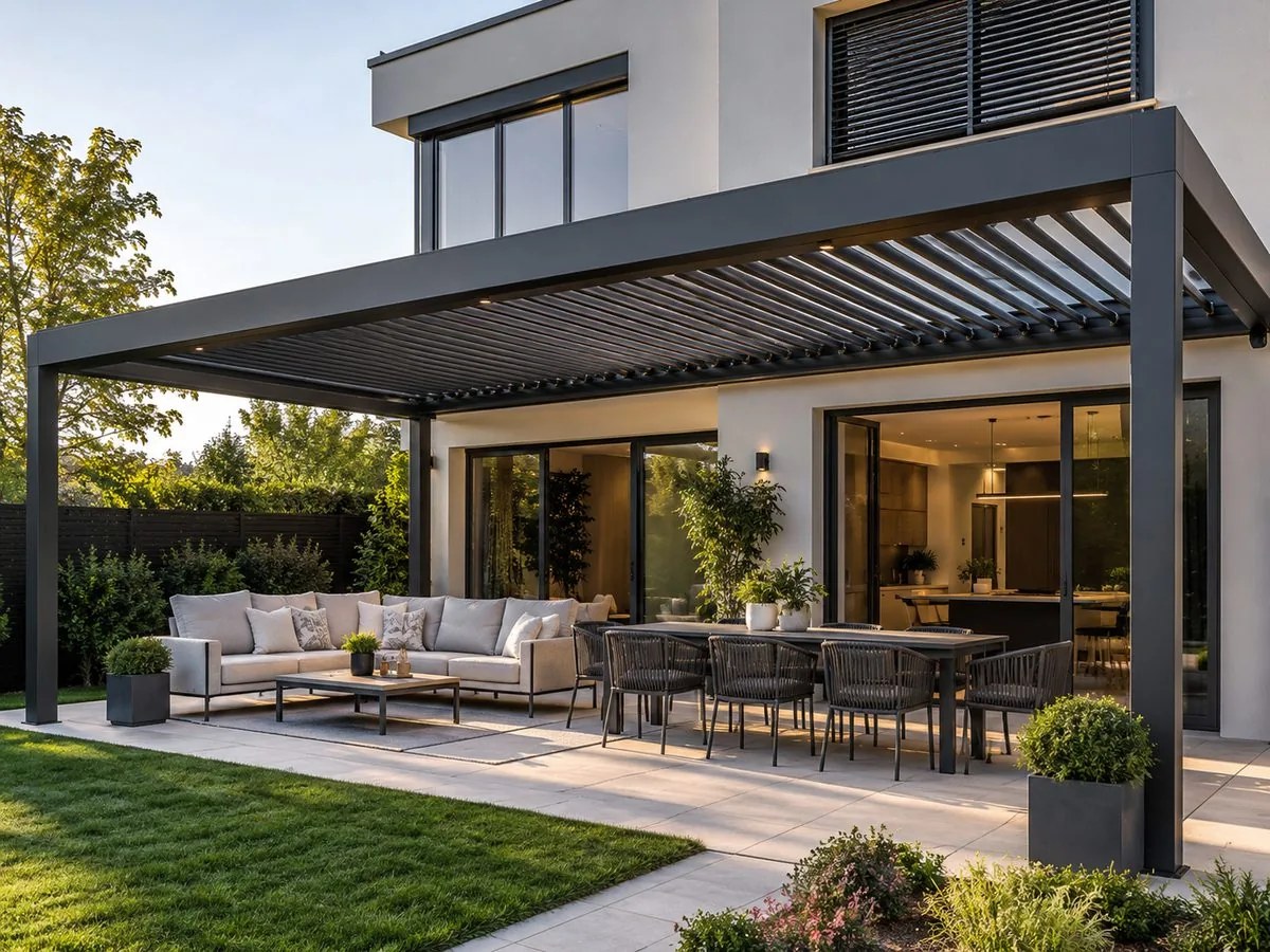 Outdoor living pergola and furniture for commercial and residential projects
