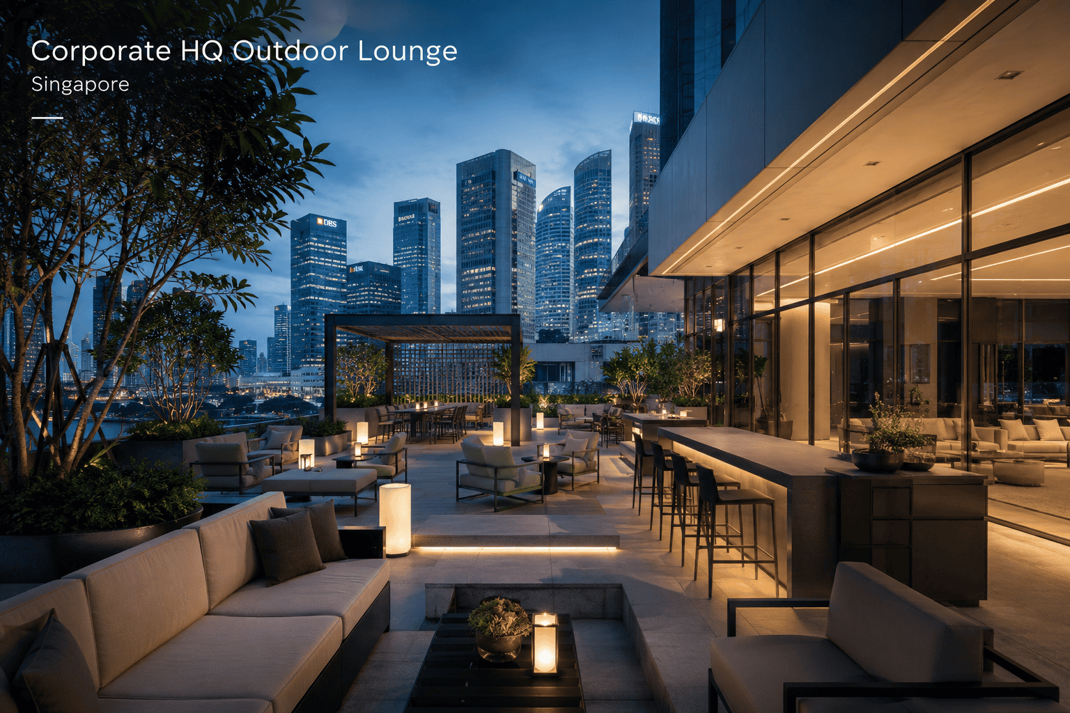 Corporate Outdoor Lounge Structure