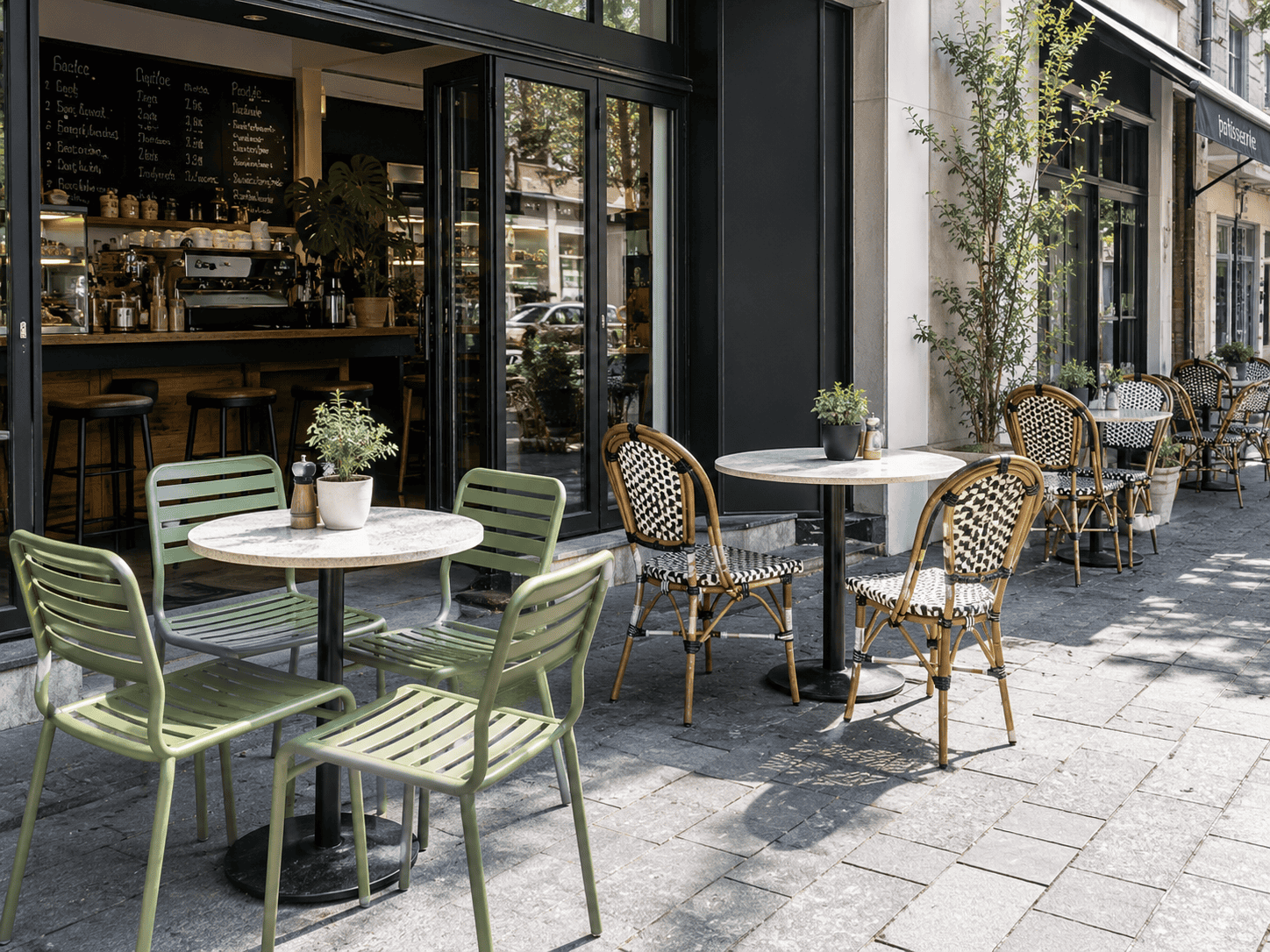 Cafe and bistro seating furniture