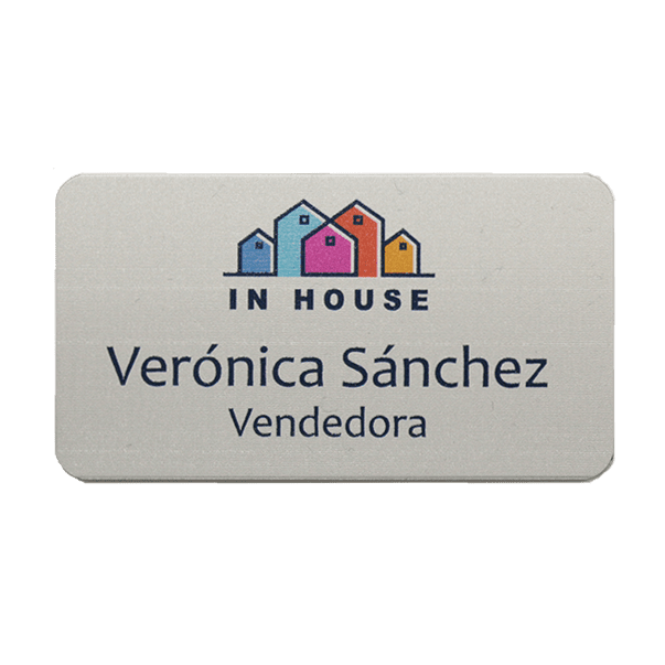 Placa identificativa personalizada en aluminio