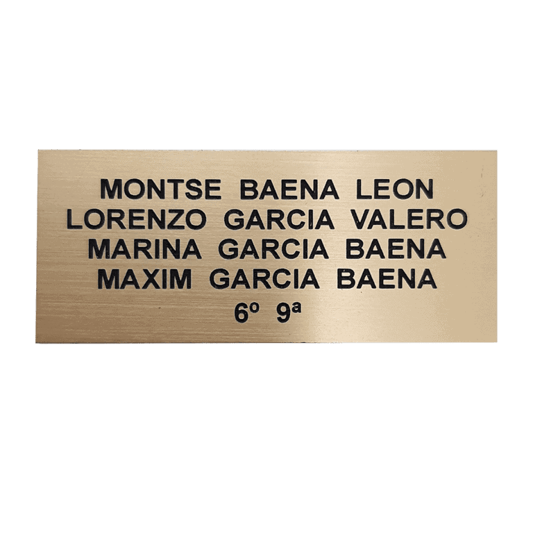 Placa de buzón