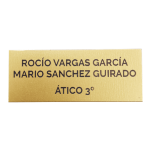 Placa para buzón