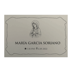 Placa funeraria VIRGEN aluminio
