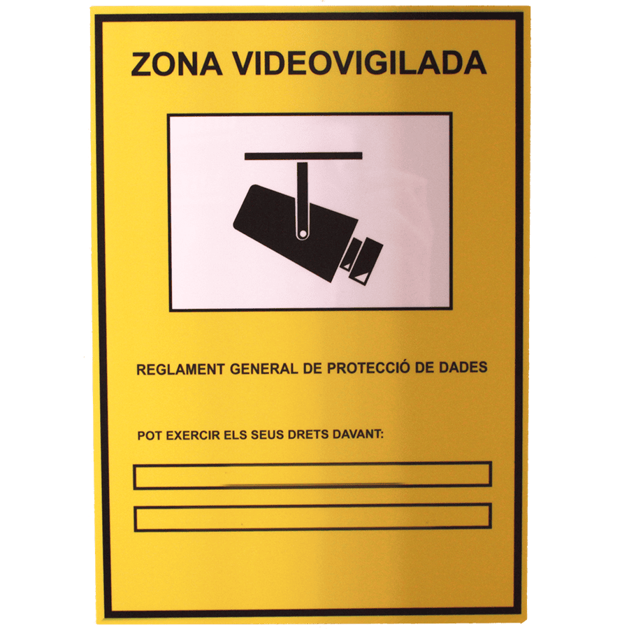 Placas de Videovigilancia Personalizadas: PVC Rígido de 3 mm - Imagen 2