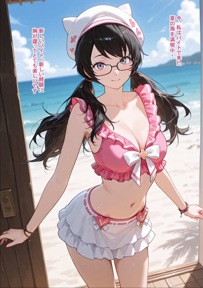 水着怪盗堕つ 海辺でナンパされたチャラ男にNTRされる女怪盗 hitomiエロ漫画raw(同人誌)無料サンプル画像001