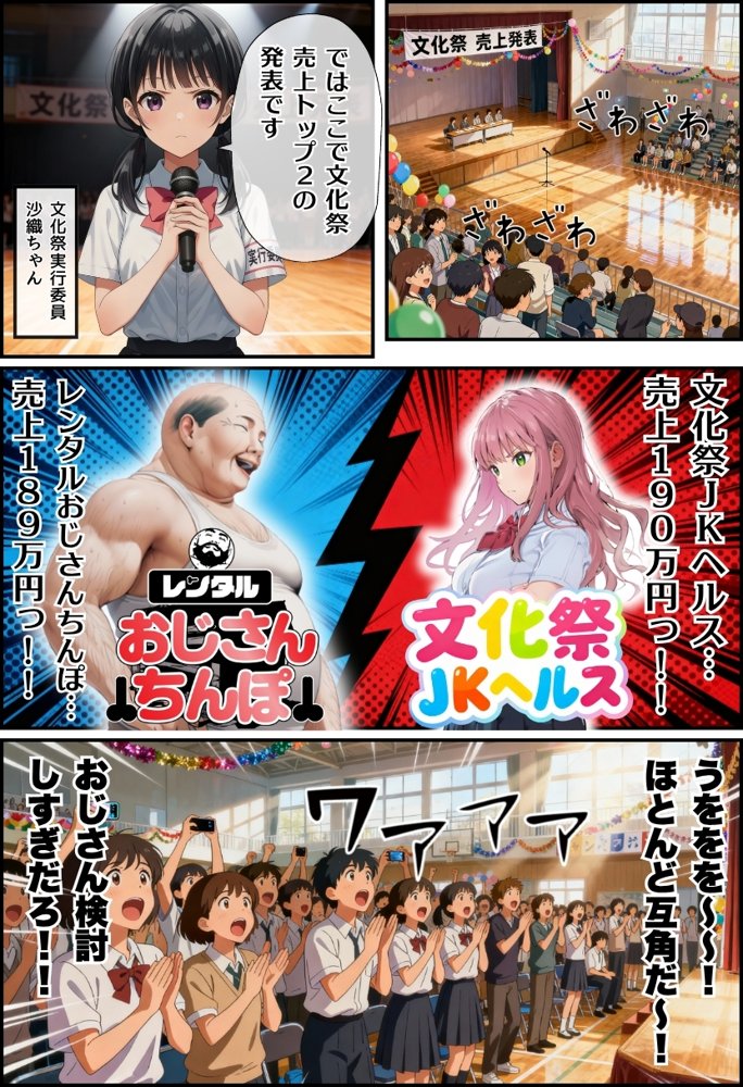【大乱交】文化祭JKヘルス VS レンタルおじさんちんぽ hitomiエロ漫画raw(同人誌)無料サンプル画像058