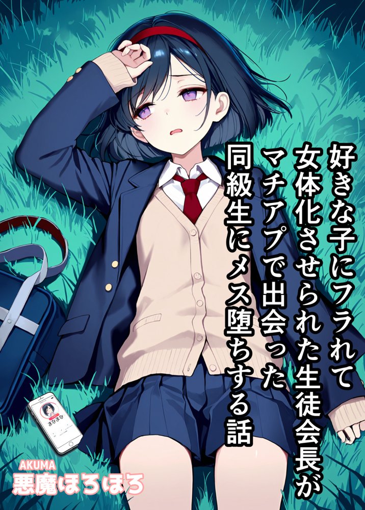 好きな子にフラれて女体化させられた生徒会長がマチアプで出会った同級生にメス堕ちする話 hitomiエロ漫画raw(同人誌)無料サンプル画像001