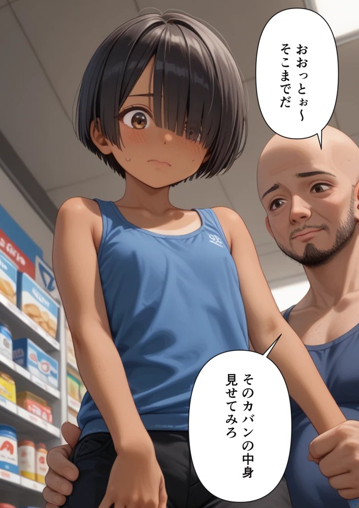 スーパーで万引きした少年が実は少女だったので【日焼け美少女】【パイパンロリ】 hitomiエロ漫画raw(同人誌)無料サンプル画像005