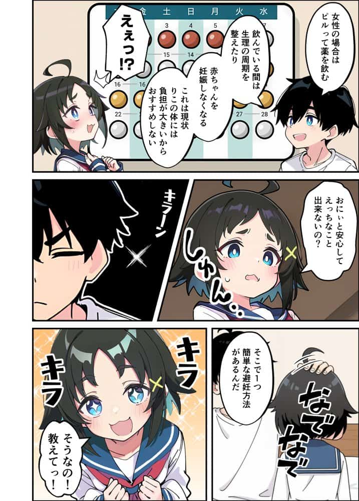 性に好奇心旺盛な妹と実践形式で性教育して中出しえっちする話