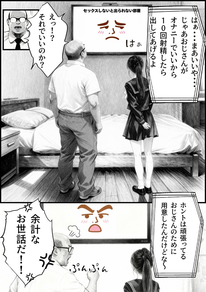 セックスしないと出られない部屋に娘の親友と閉じ込められたんだが・・・ hitomiエロ漫画raw(同人誌)無料サンプル画像010