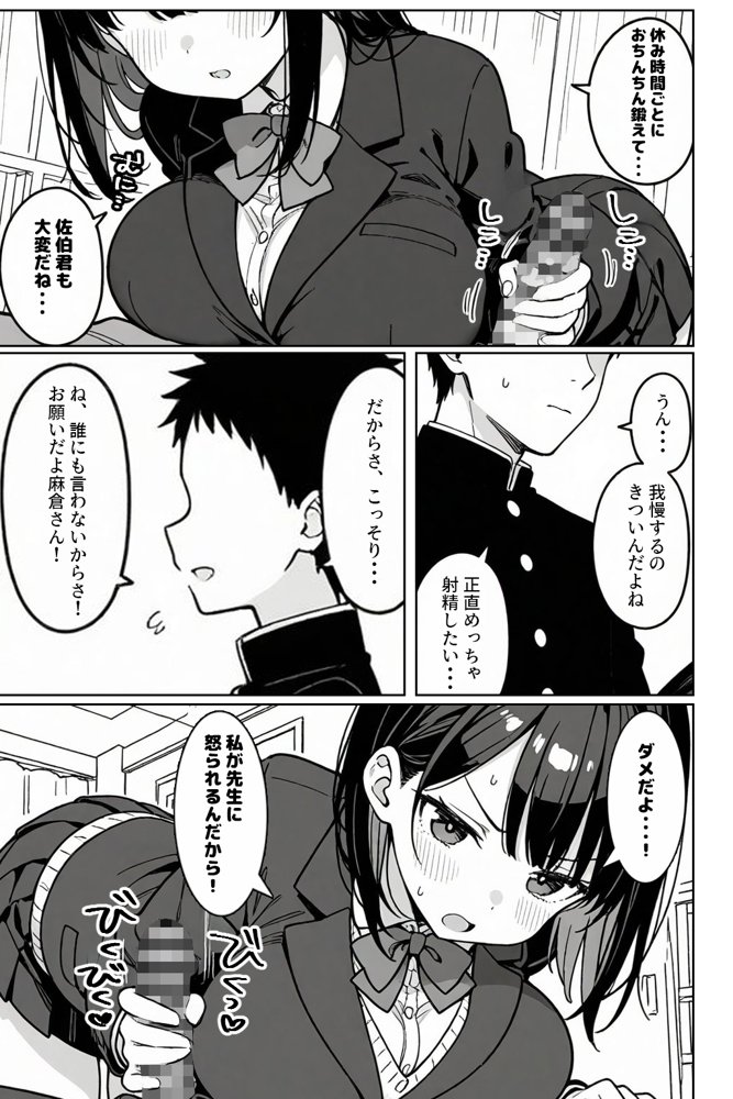 ハーレム学園生活で射精管理される日々〜この世界に男は俺一人!?〜 hitomiエロ漫画raw(同人誌)無料サンプル画像005