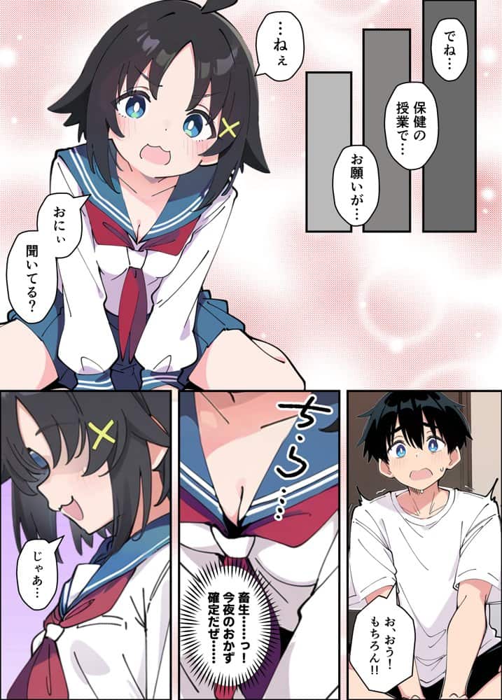 性に好奇心旺盛な妹と実践形式で性教育して中出しえっちする話