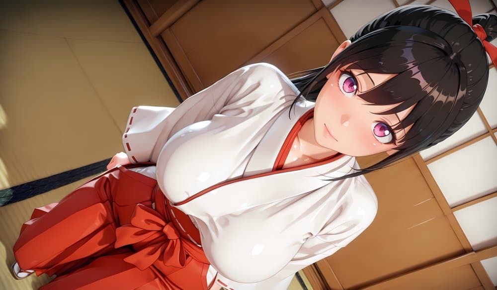 ［4K縦長の高画質］肉便女の巫女生徒