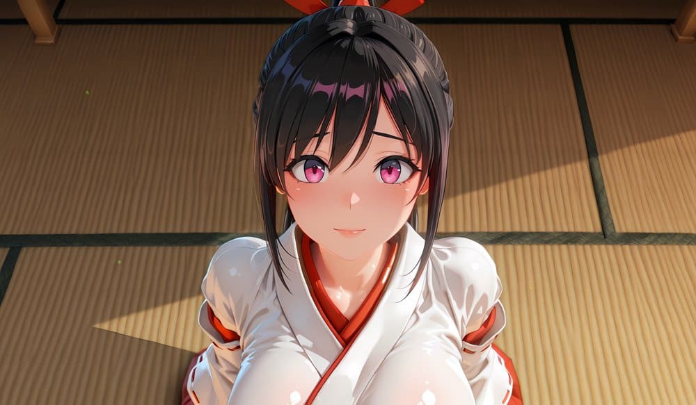 ［4K縦長の高画質］肉便女の巫女生徒