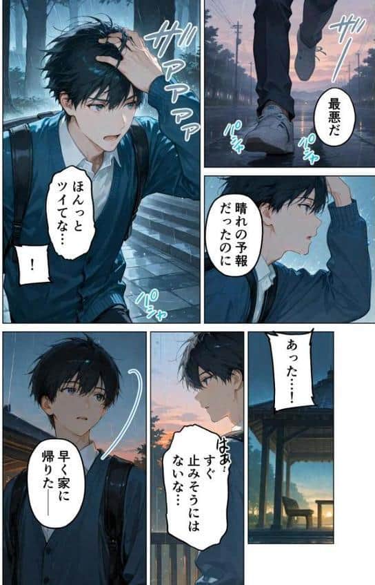 月の女神は僕だけに微笑む 第4話 〜雨音に溶け合う僕らの体温〜 モザイク版