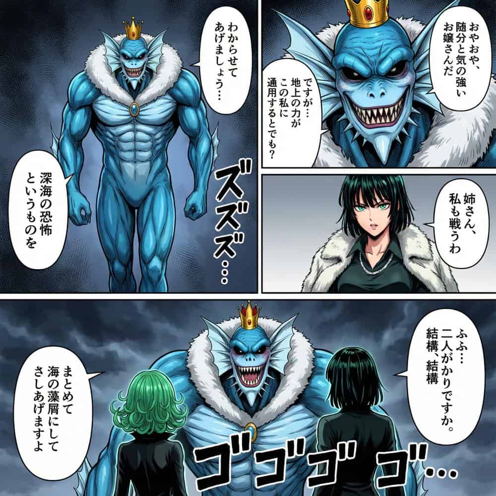 デカマラ気質な深海王と美人姉妹 3P+αの孕ませ調教 hitomiエロ漫画raw(同人誌)無料サンプル画像003