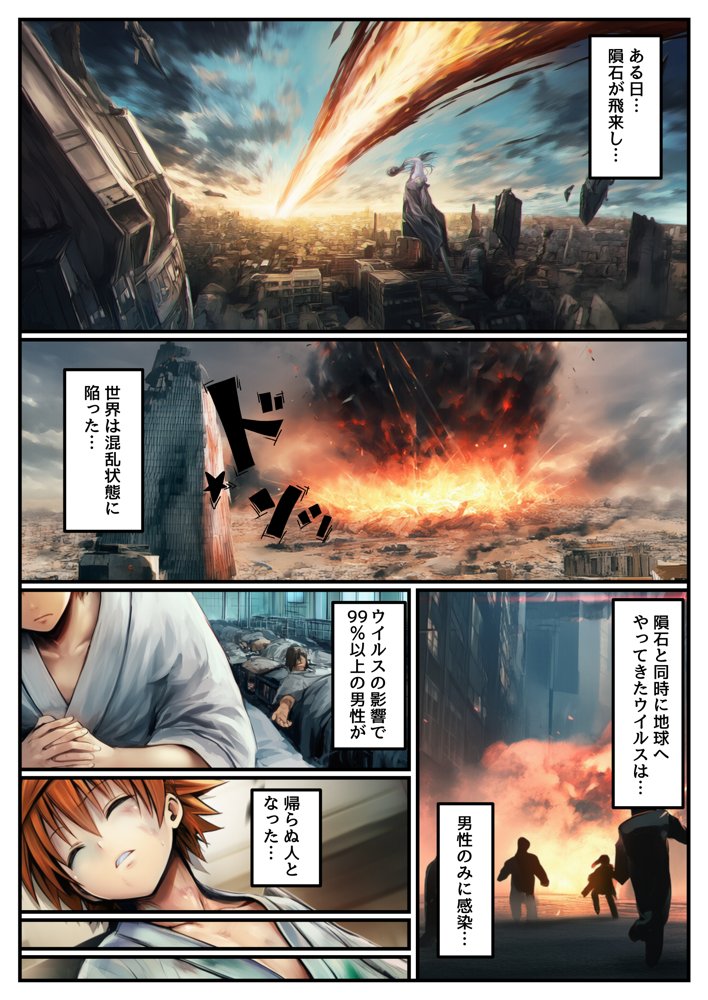 貞操観念逆転世界で発情したヒロインたちに搾精されて生ハメ中出し【T〇LOVEる同人】