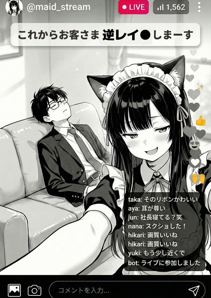 Hでいたずら好きなジト目ネコ耳メイドにバ先で逆レ〇プされる話