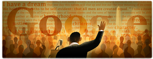 Today's Google Doodle honoring King's speech