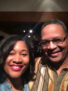 father and daughter selfie