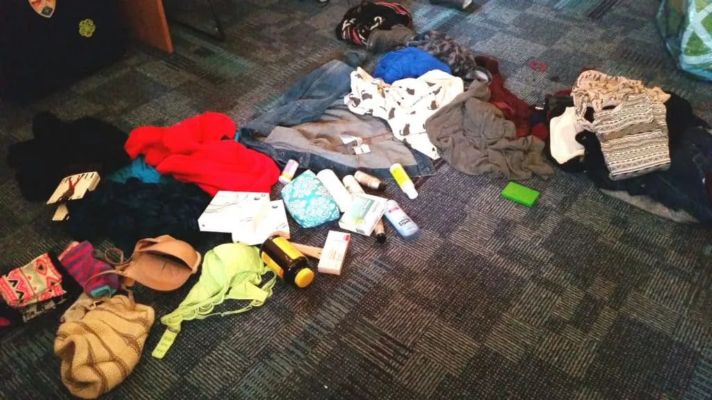 packing for a vacation