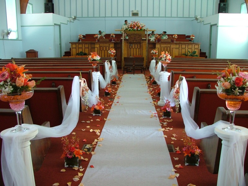 church wedding aisle