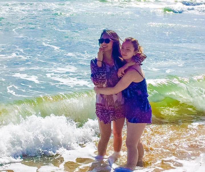 your friend's success happens at the beach