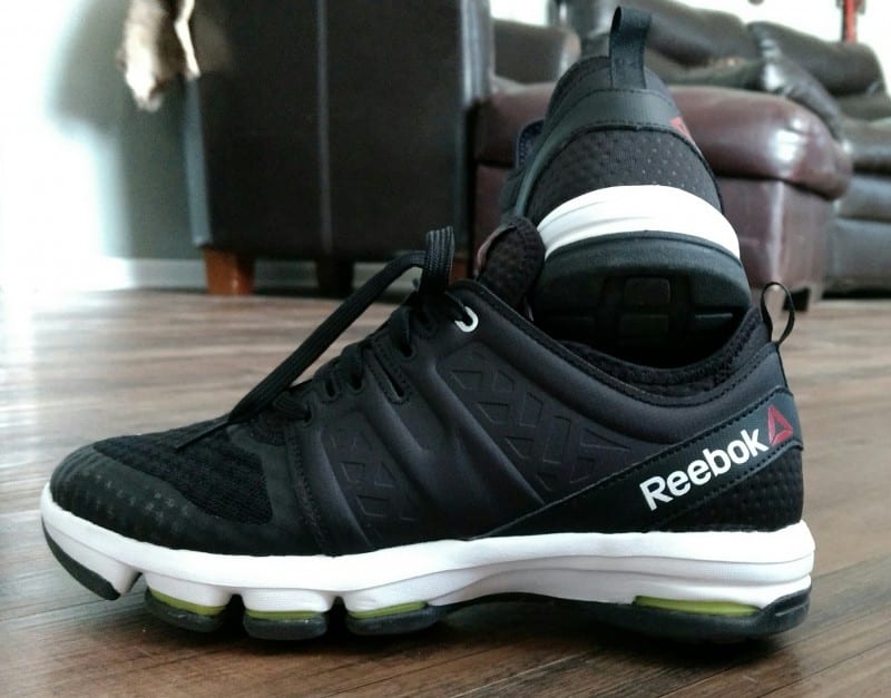 tennis shoes stacked on top of each other for retail job