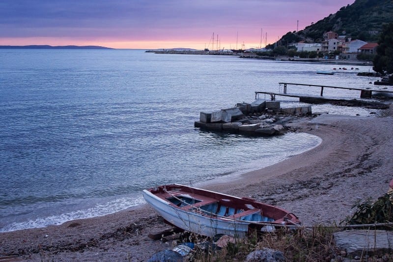 sunset over the ocean from traveling right now