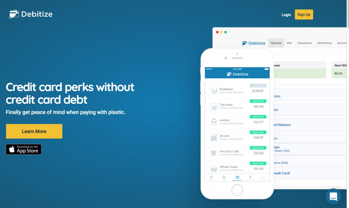 Debitize makes it easy to manage your money